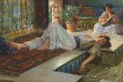 Ferdinand Max Bredt Leisure of the odalisque Germany oil painting artist